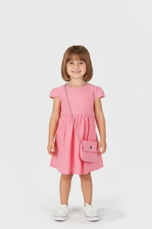 GIRLS DRESS WITH PURSE