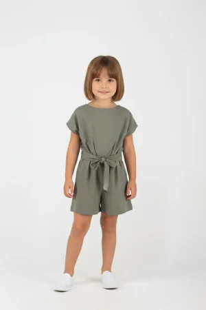 Alternative view of GIRL'S LINEN OVERALL