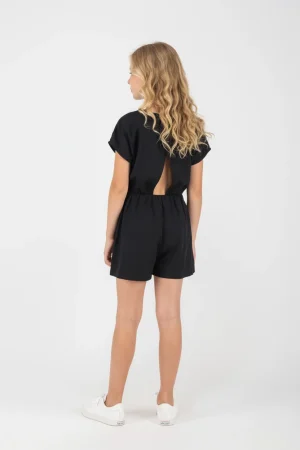 Alternative view of GIRL'S LINEN OVERALL